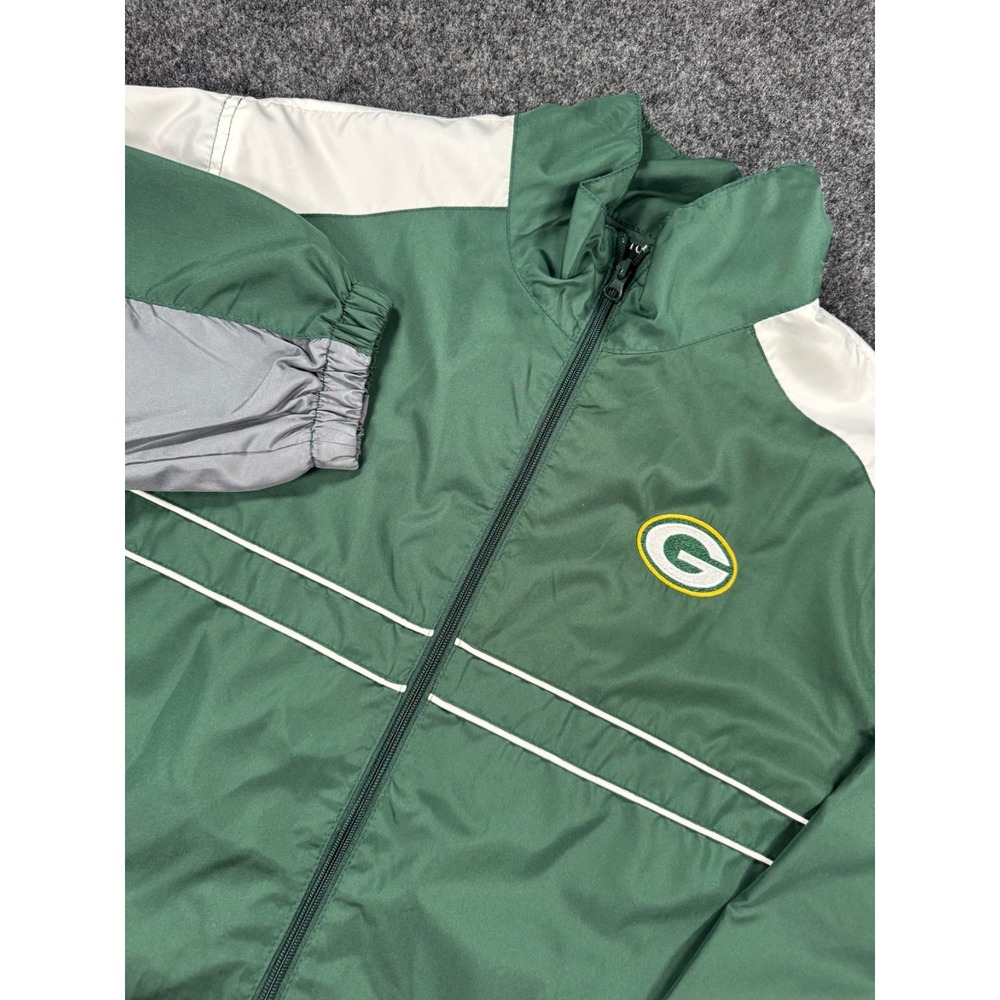 Green Bay Packers Dunbrooke Windbreaker Jacket Men's XL Green NFL Full Zip